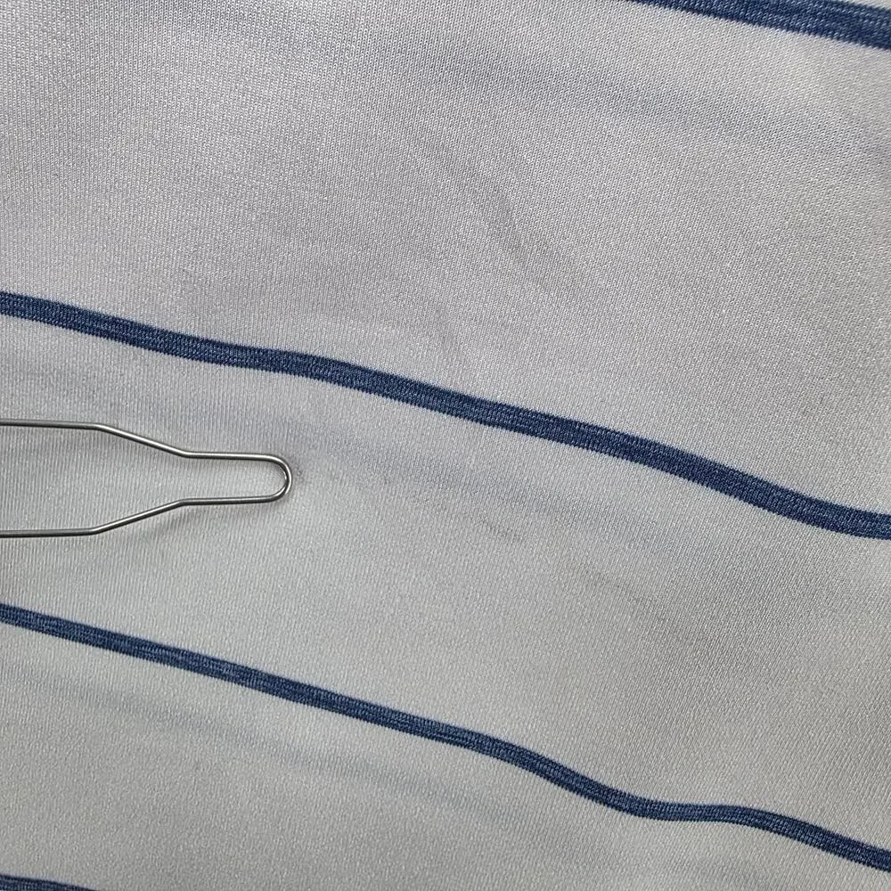 RLX Ralph Lauren Shirt Mens XL White Blue Stripe Loch Lloyd Golf Polo